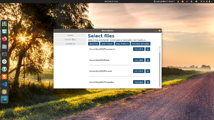Capture d'écran de Minarca sur Debian Linux