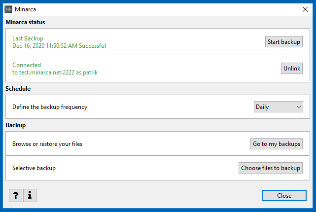 Minarca offre un client pour automatiser vos sauvegardes sur Windows et Linux